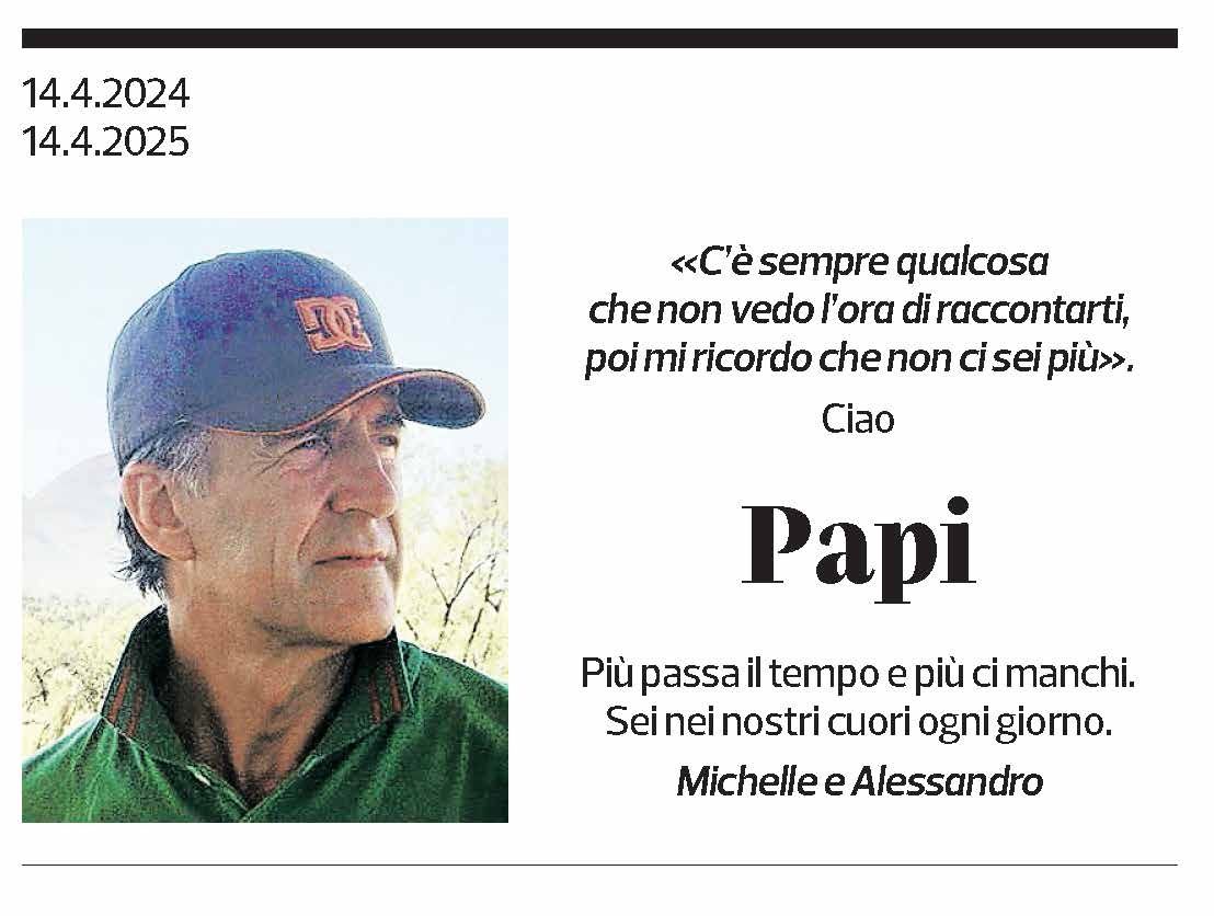 Annuncio funebre Papi 