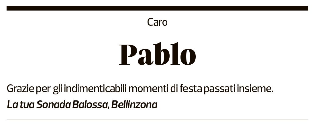 Annuncio funebre Paolo Pablo Casari