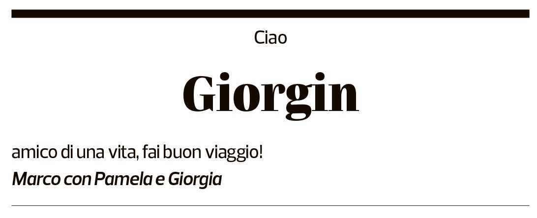 Annuncio funebre Giorgio Gianola