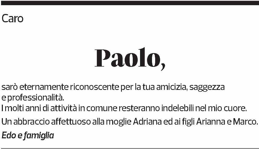 Annuncio funebre Paolo Mazzucchelli