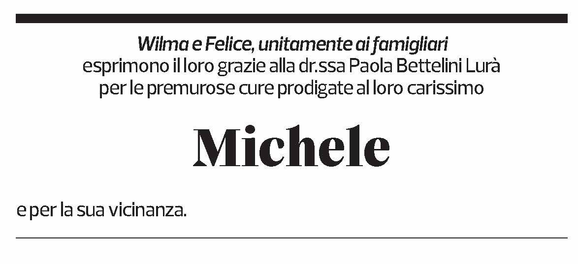 Annuncio funebre Michele Bazzuri