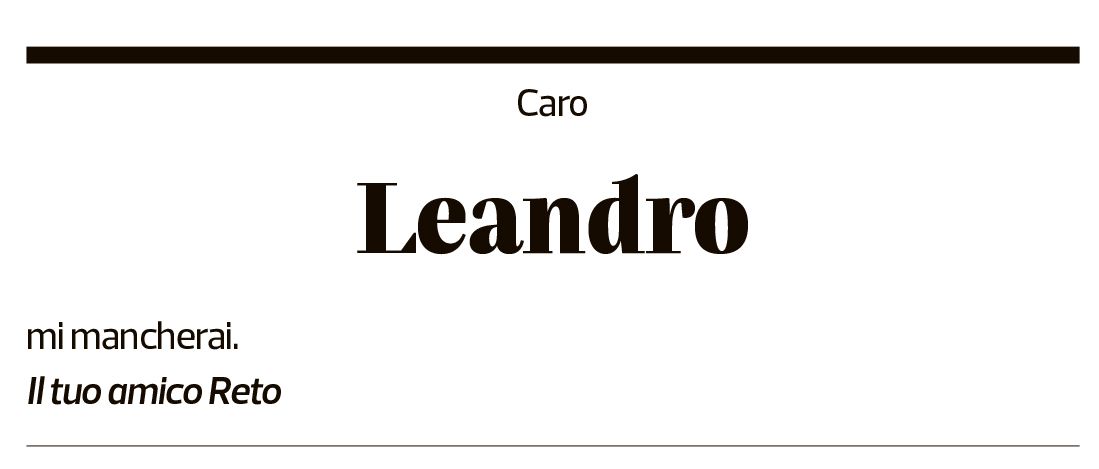 Annuncio funebre Leandro Ferrari