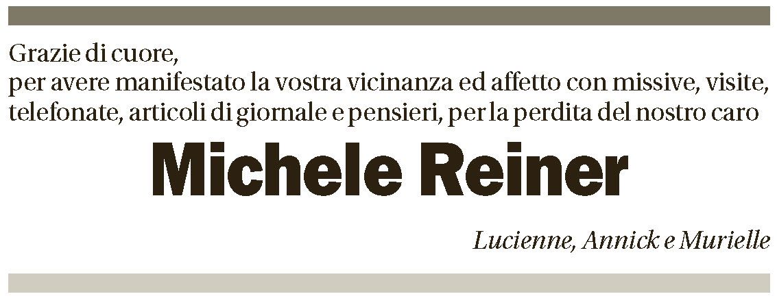 Annuncio funebre Michele Reiner