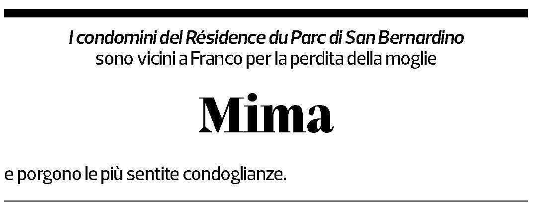Annuncio funebre Maria Grazia Locatelli