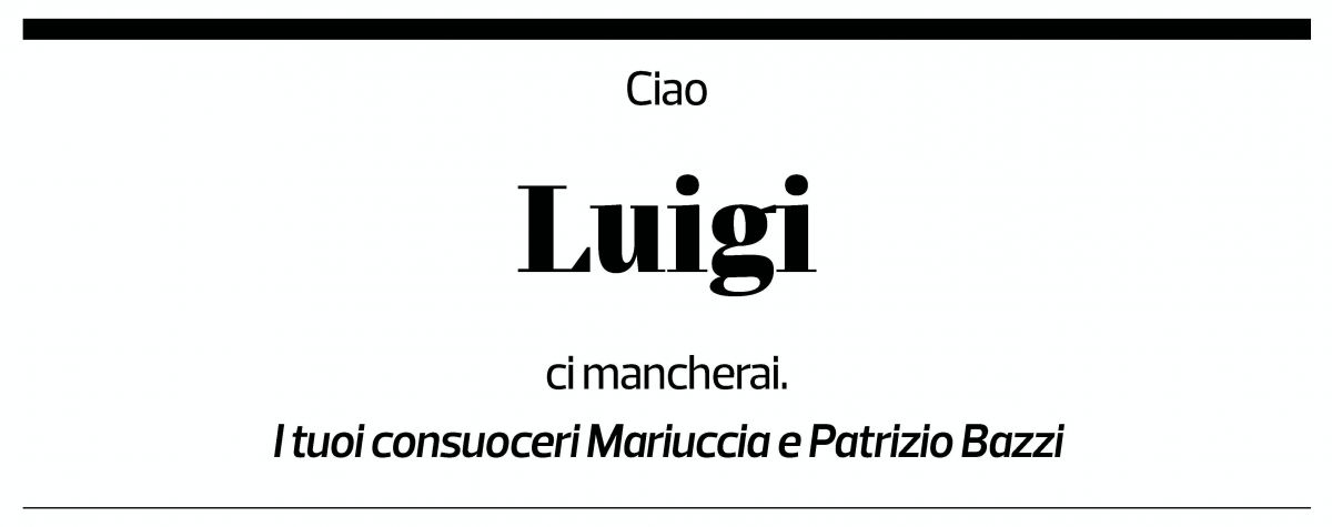 Annuncio funebre Luigi Pedrazzini