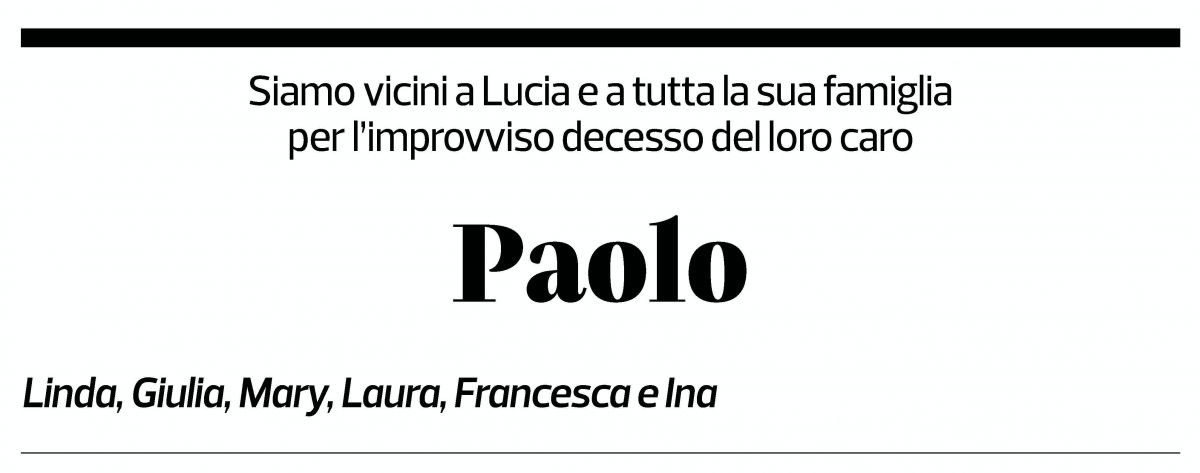 Annuncio funebre Paolo Rovelli