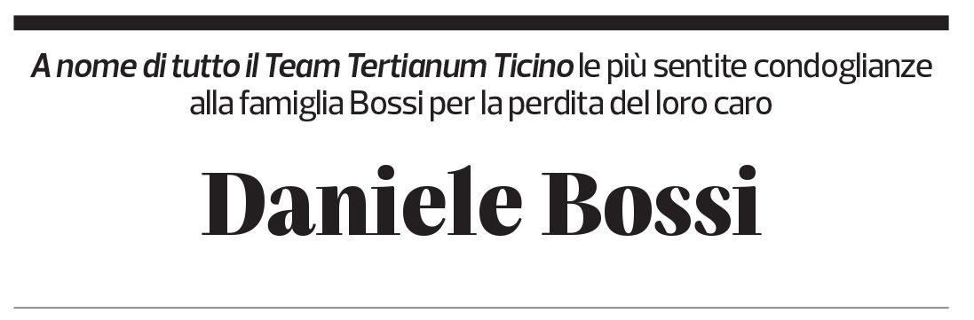 Annuncio funebre Daniele Bossi