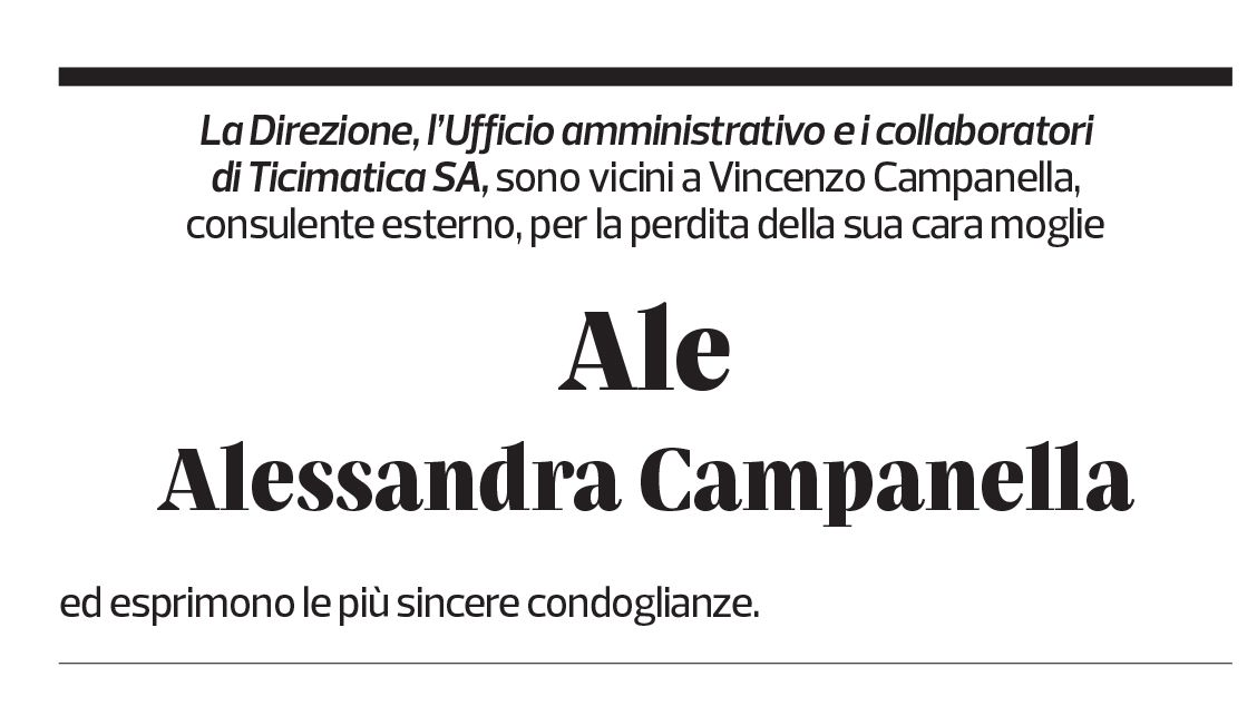 Annuncio funebre Alessandra Campanella-schenardi