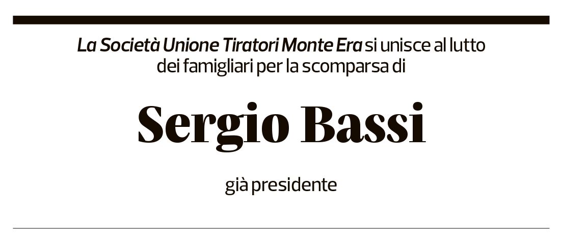 Annuncio funebre Sergio Bassi