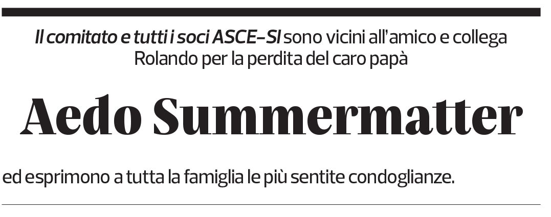 Annuncio funebre Aedo Summermatter