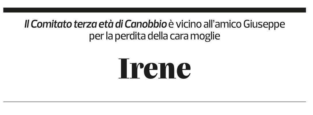 Annuncio funebre Irene Soldini