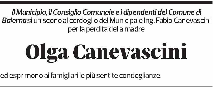 Annuncio funebre Olga Canevascini