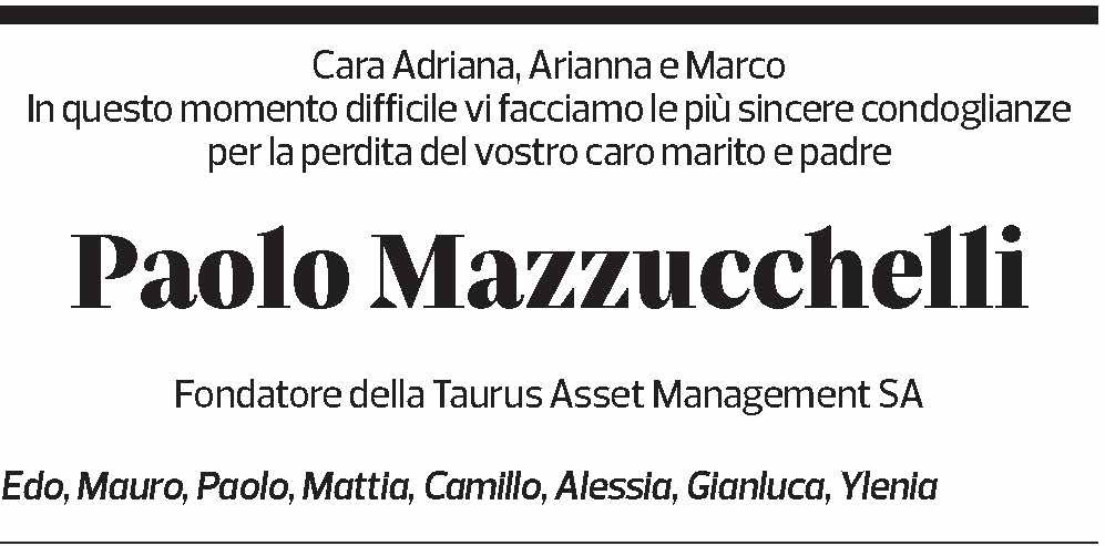 Annuncio funebre Paolo Mazzucchelli