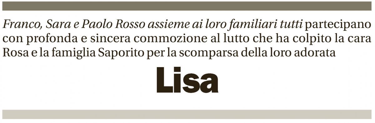 Annuncio funebre Elisa Saporito