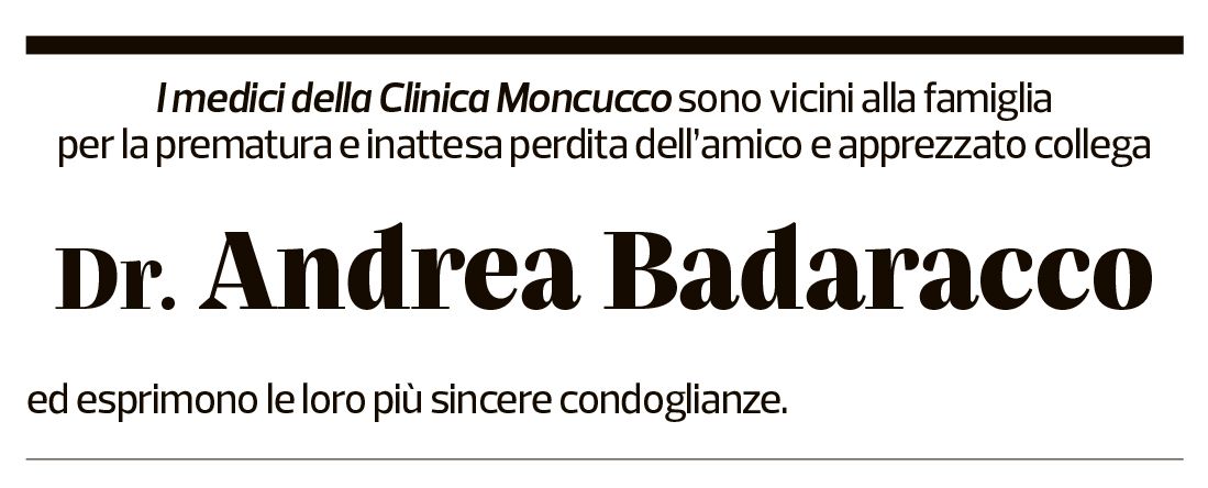 Annuncio funebre Andrea Badaracco