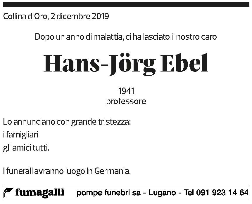 Annuncio funebre Hans-jörg Ebel