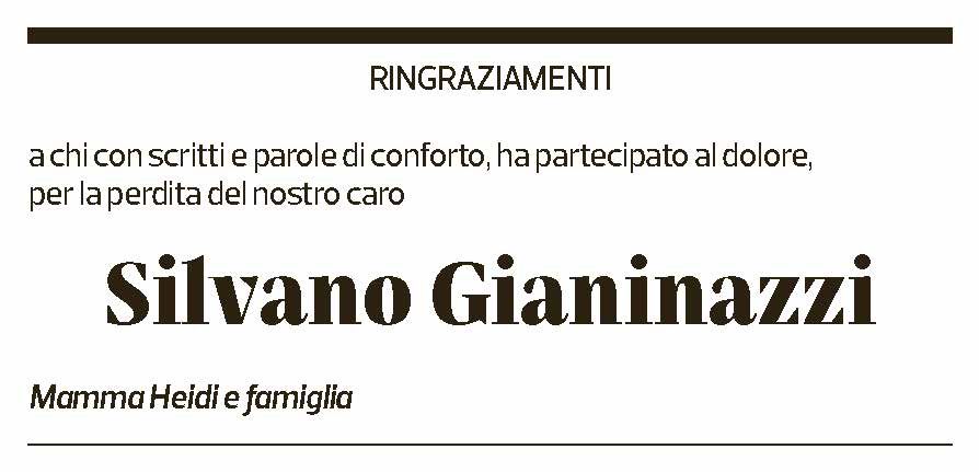 Annuncio funebre Silvano Gianinazzi
