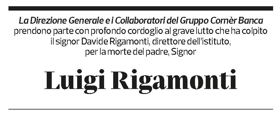 Annuncio funebre Luigi Rigamonti