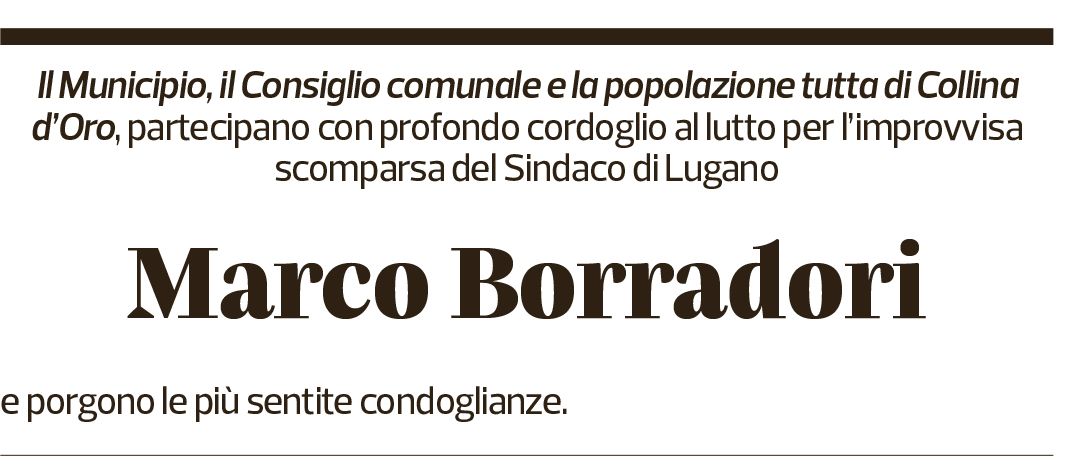 Annuncio funebre Marco Borradori