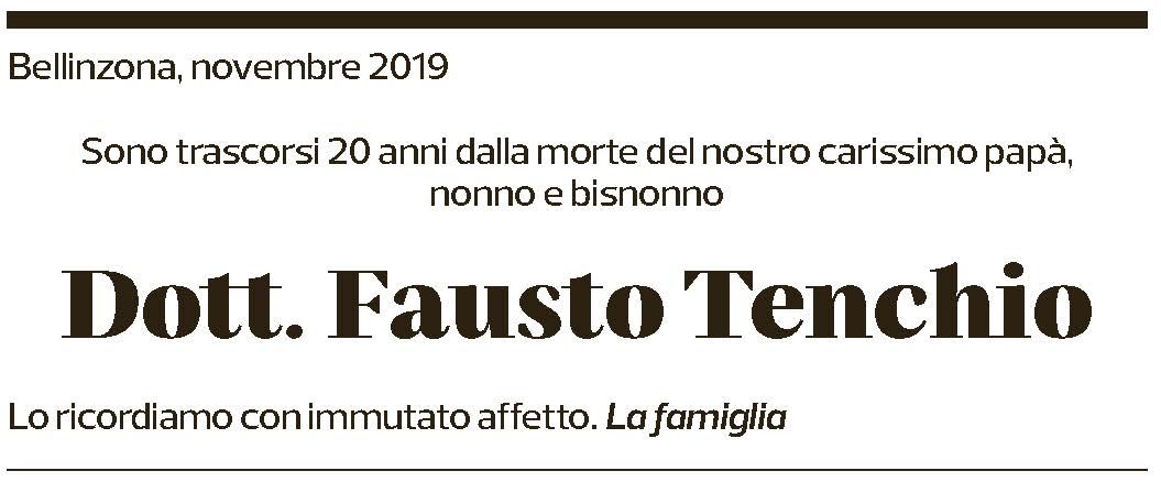 Annuncio funebre Fausto Tenchio