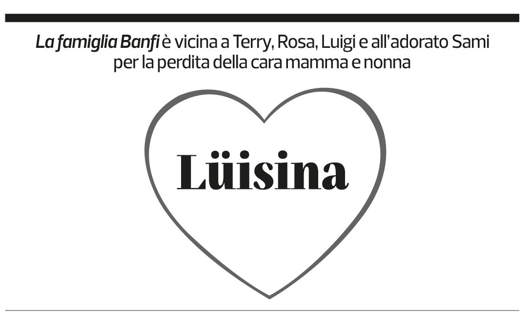 Annuncio funebre Luigia Canepa