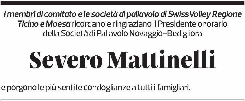 Annuncio funebre Severo Mattinelli