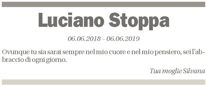 Annuncio funebre Luciano Stoppa