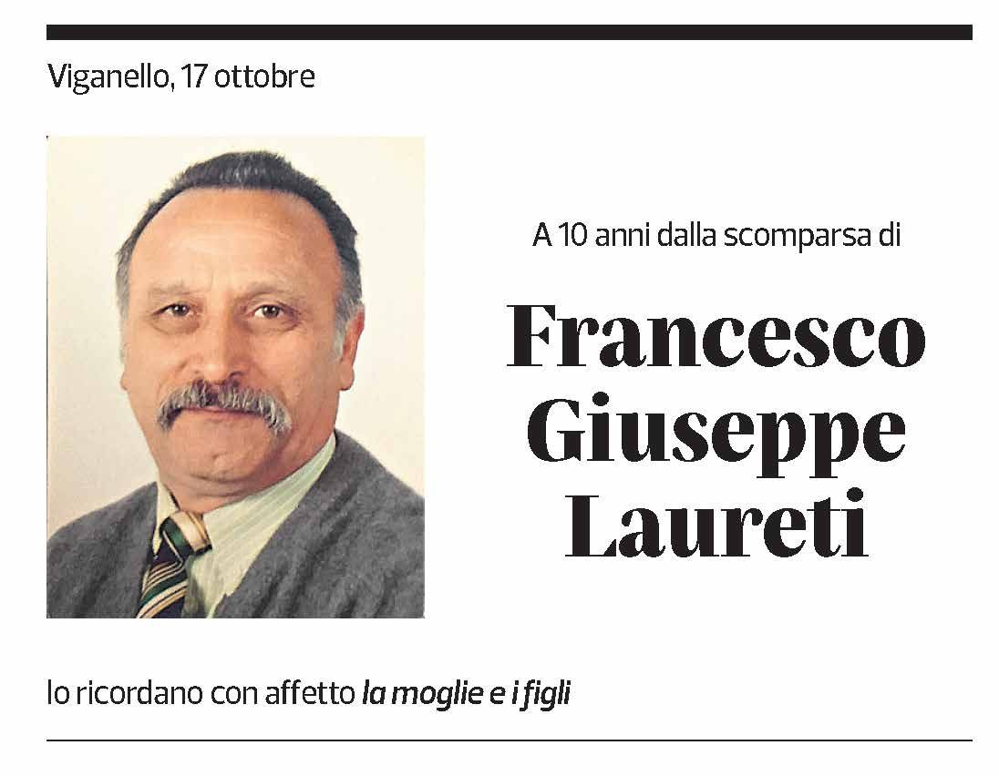 Annuncio funebre Francesco Giuseppe Laureti