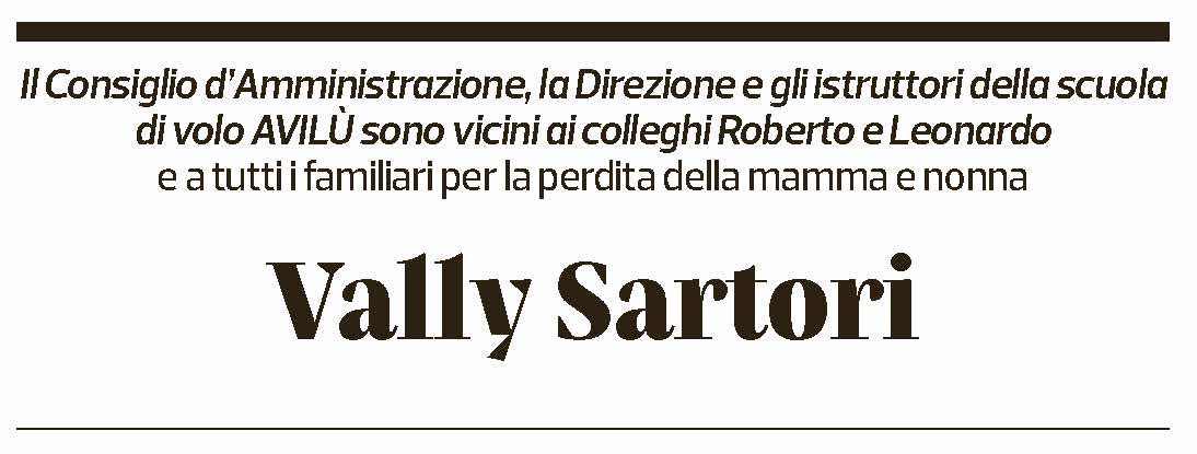 Annuncio funebre Vally Sartori