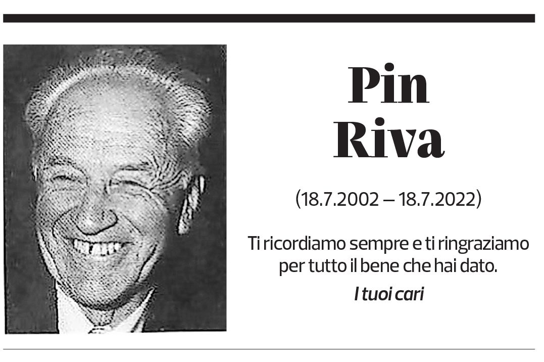 Annuncio funebre Pin Riva