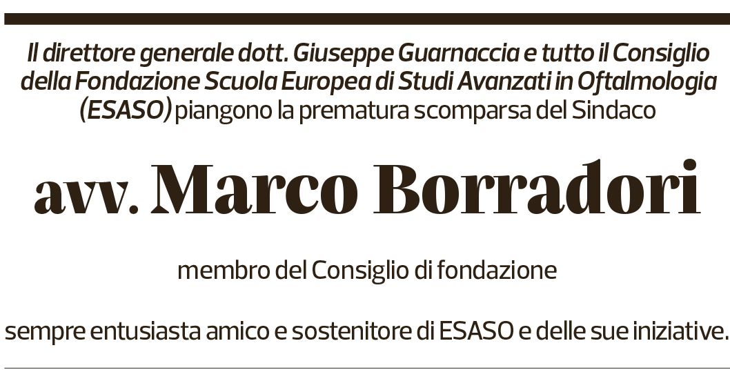 Annuncio funebre Marco Borradori