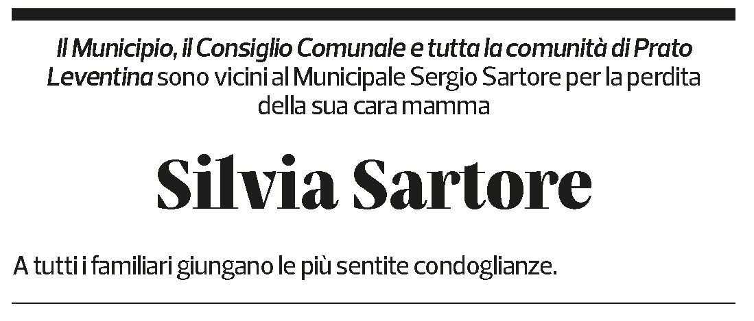 Annuncio funebre Silvia Sartore