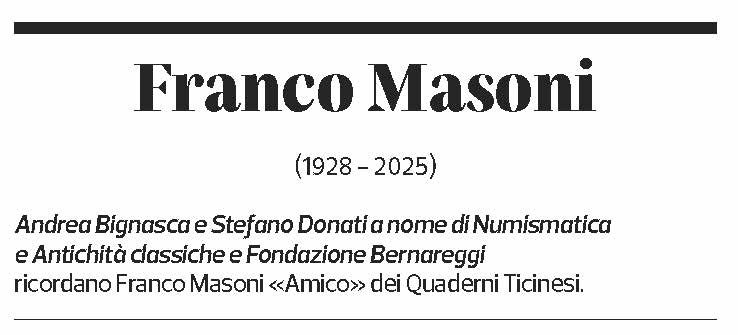 Annuncio funebre Franco Masoni