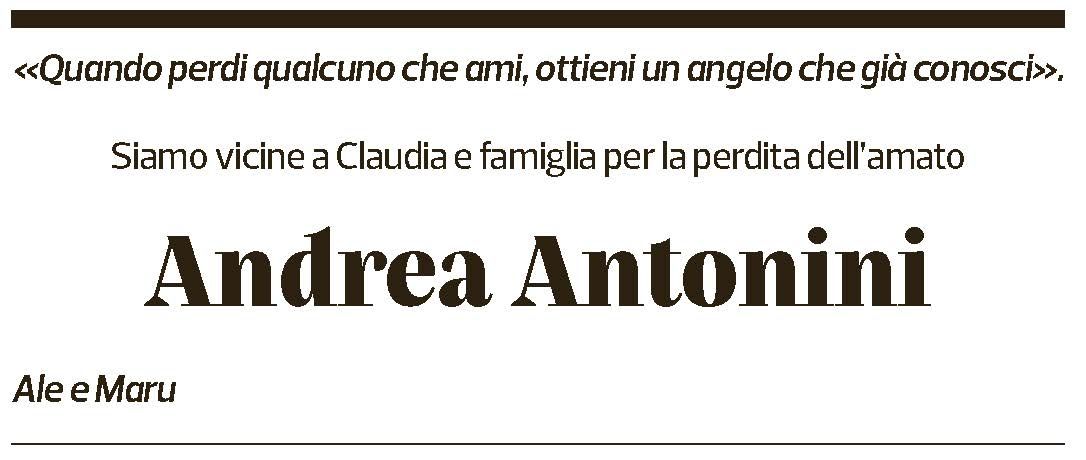 Annuncio funebre Andrea Antonini