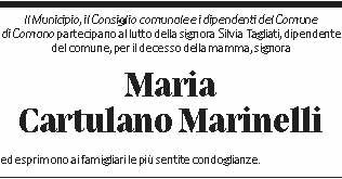 Annuncio funebre Maria Cartulano