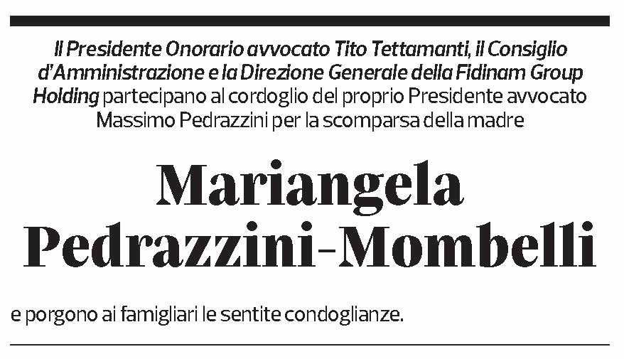 Annuncio funebre Mariangela Pedrazzini Mombelli