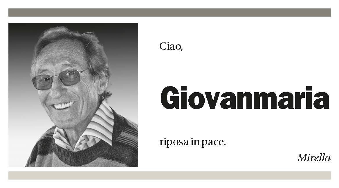 Annuncio funebre Giovanmaria Bizzini