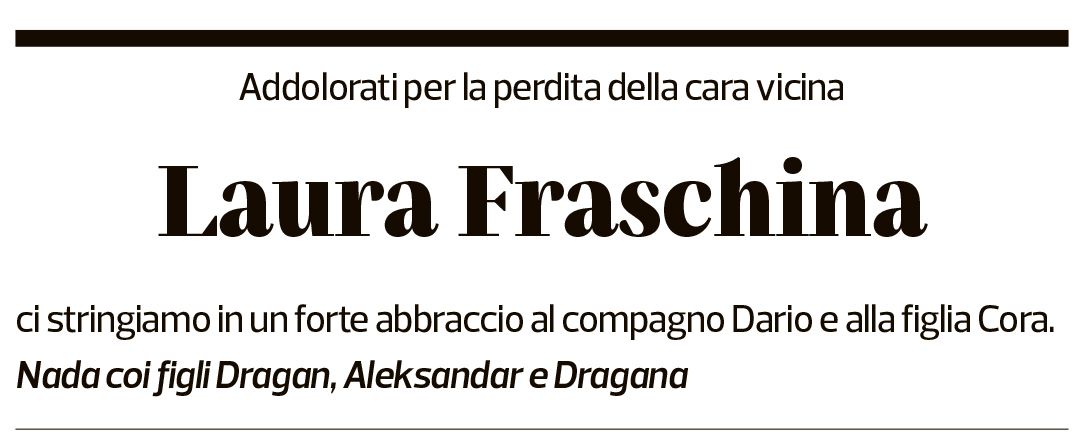 Annuncio funebre Laura Fraschina