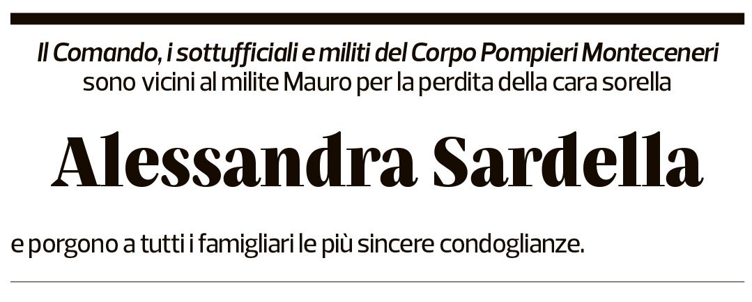 Annuncio funebre Alessandra Sardella