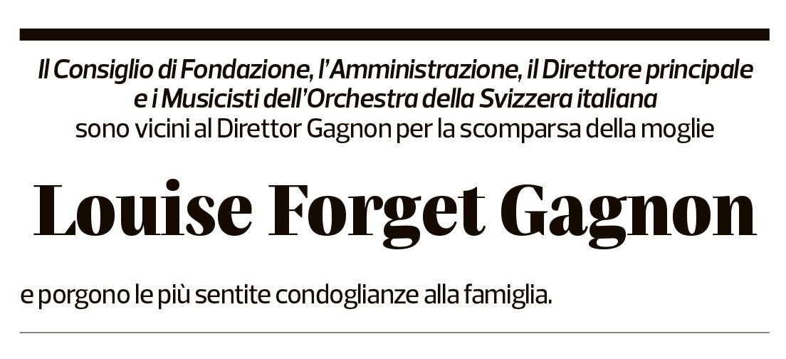 Annuncio funebre Louise Forget Gagnon