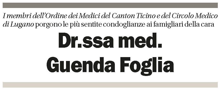 Annuncio funebre Guenda Foglia