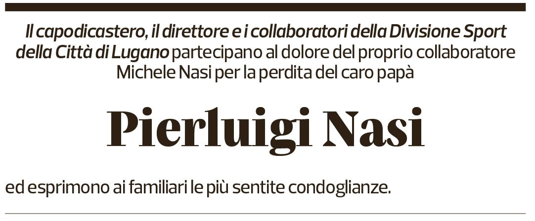 Annuncio funebre Pierluigi Nasi