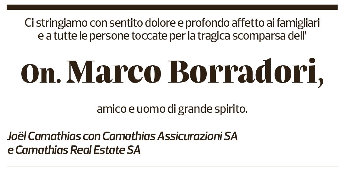 Annuncio funebre Marco Borradori