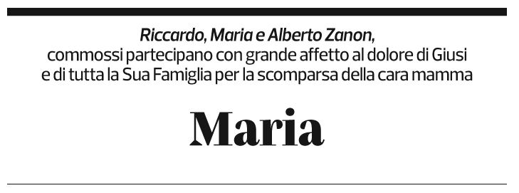 Annuncio funebre Mariuccia Giavatto Ghezzi
