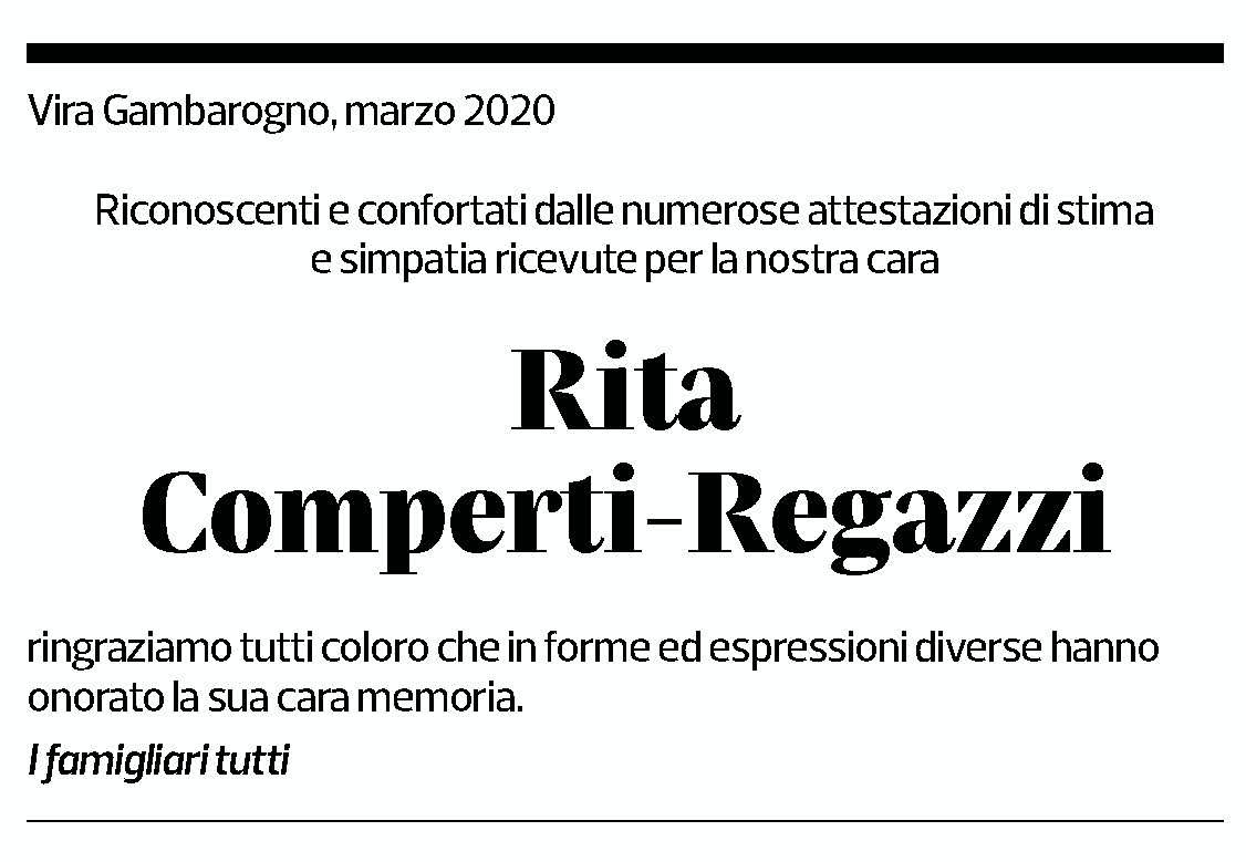 Annuncio funebre Rita Coperti-regazzi