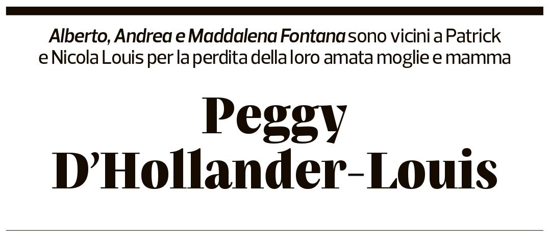 Annuncio funebre Peggy D'hollander-louis