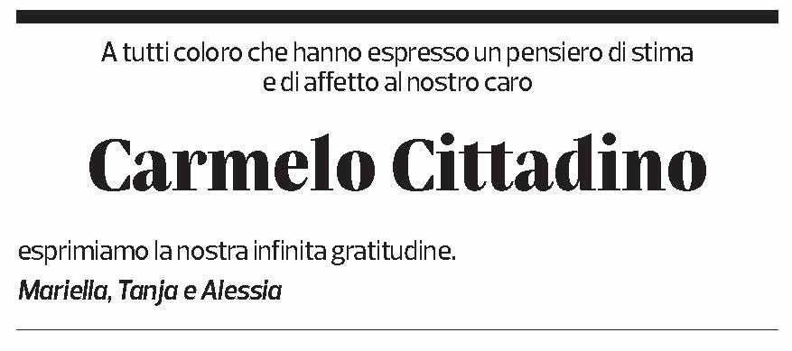 Annuncio funebre Carmelo Cittadino