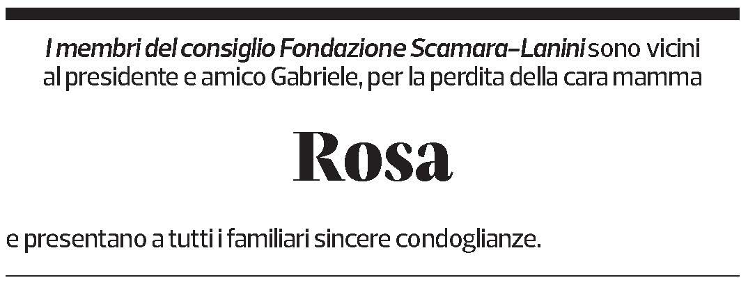 Annuncio funebre Rosa Rossi