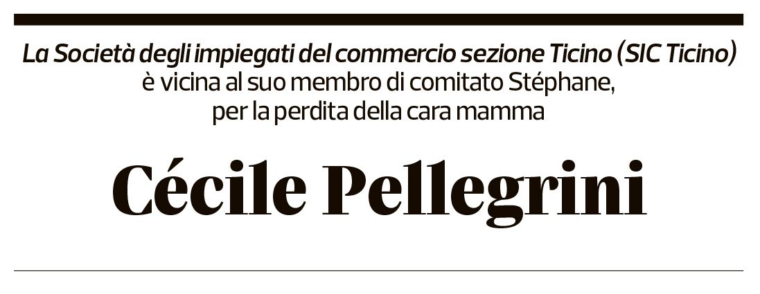Annuncio funebre Cécile Pellegrini