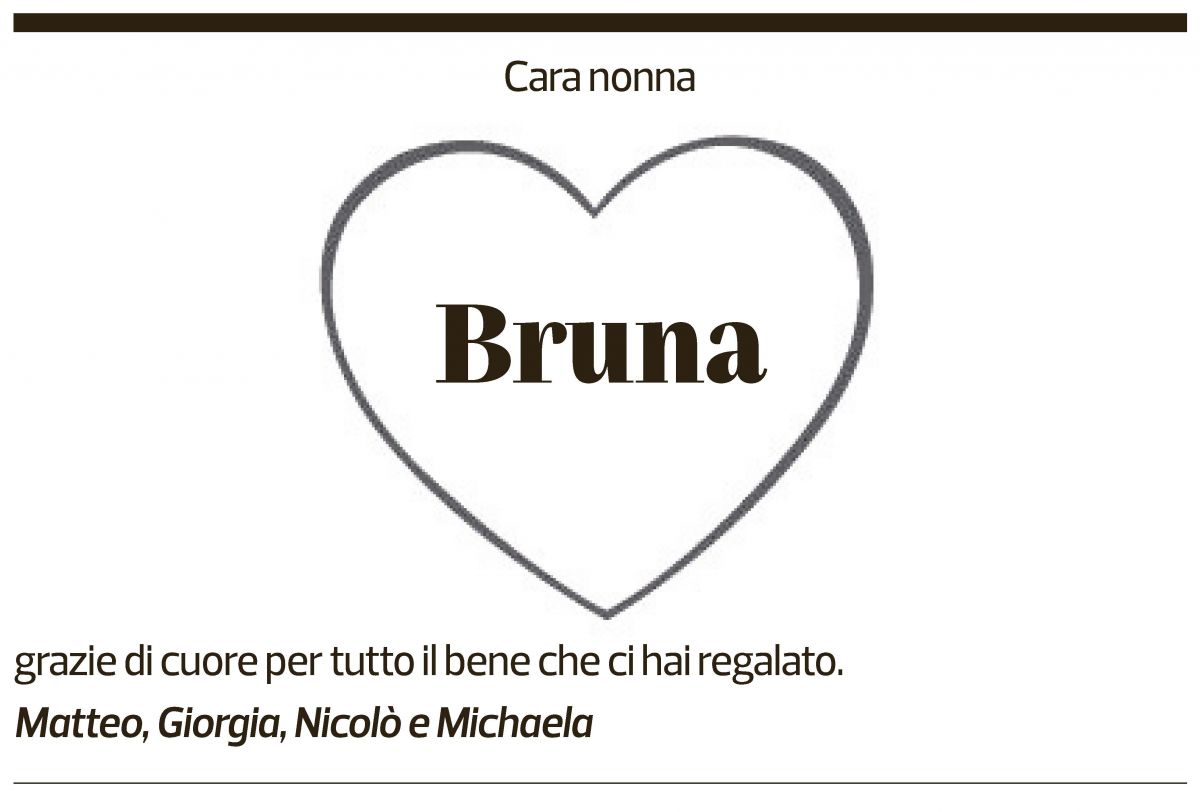 Annuncio funebre Bruna Pagnamenta